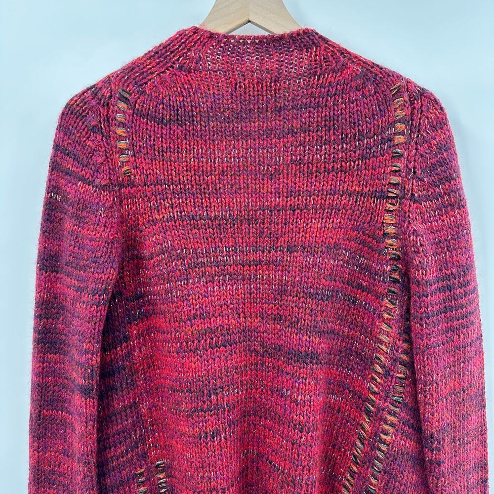 Zadig & Voltaire Daphnee Pegasus Open Cardigan Alpaca Blend in Red Marled Size S - Picture 6 of 13